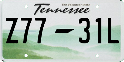 TN license plate Z7731L