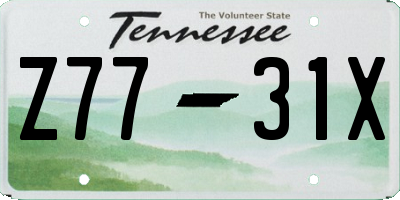 TN license plate Z7731X