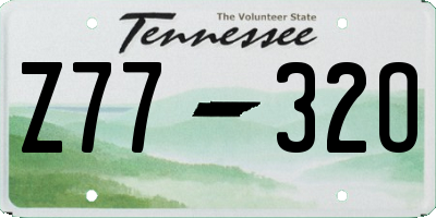 TN license plate Z7732O