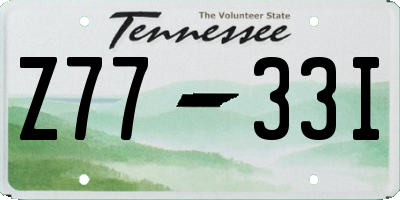 TN license plate Z7733I