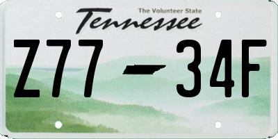 TN license plate Z7734F