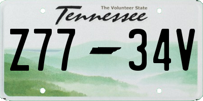 TN license plate Z7734V