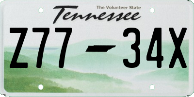 TN license plate Z7734X