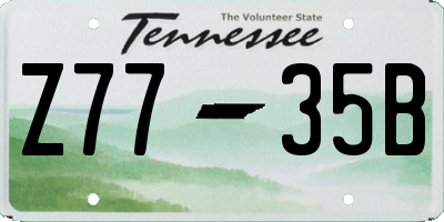 TN license plate Z7735B