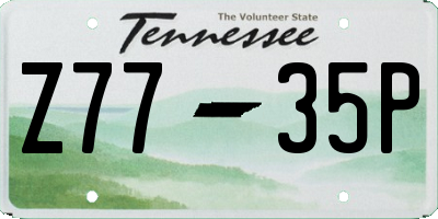 TN license plate Z7735P