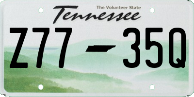 TN license plate Z7735Q