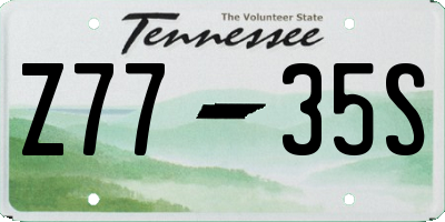 TN license plate Z7735S