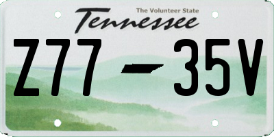 TN license plate Z7735V