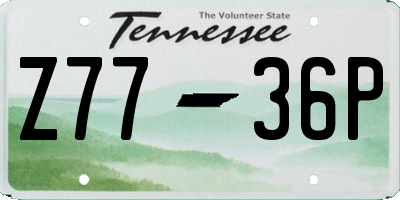 TN license plate Z7736P