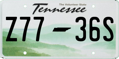 TN license plate Z7736S