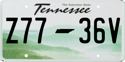 TN license plate Z7736V