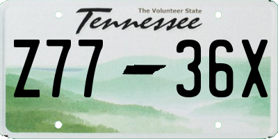 TN license plate Z7736X