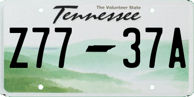 TN license plate Z7737A