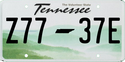 TN license plate Z7737E