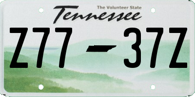 TN license plate Z7737Z