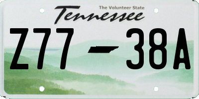 TN license plate Z7738A