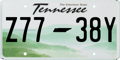 TN license plate Z7738Y