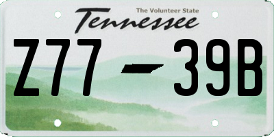 TN license plate Z7739B