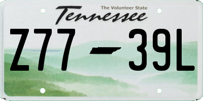 TN license plate Z7739L