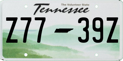 TN license plate Z7739Z