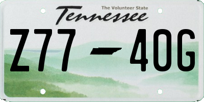 TN license plate Z7740G