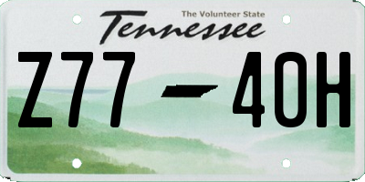 TN license plate Z7740H