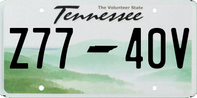 TN license plate Z7740V