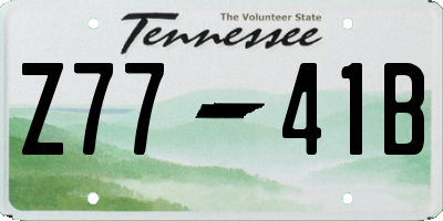 TN license plate Z7741B