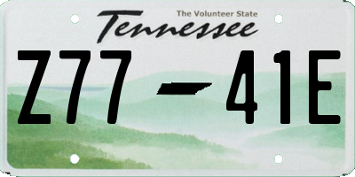 TN license plate Z7741E