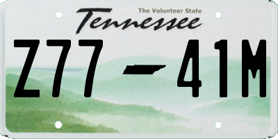 TN license plate Z7741M