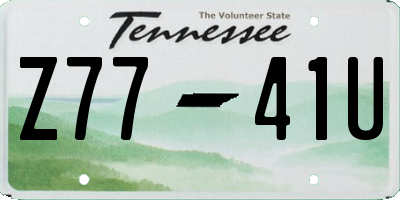 TN license plate Z7741U