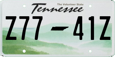 TN license plate Z7741Z