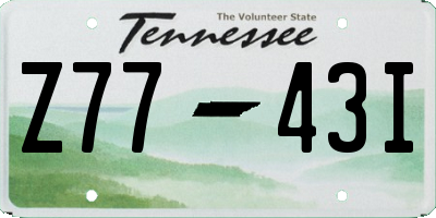 TN license plate Z7743I