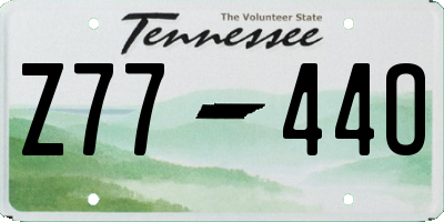 TN license plate Z7744O