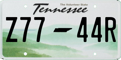 TN license plate Z7744R