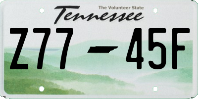 TN license plate Z7745F