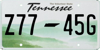 TN license plate Z7745G