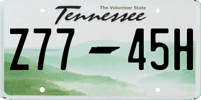 TN license plate Z7745H