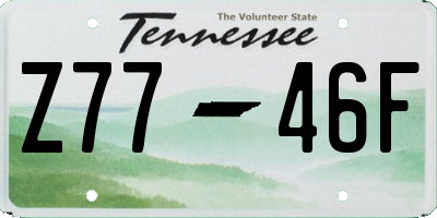TN license plate Z7746F