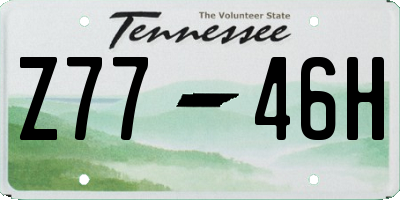 TN license plate Z7746H