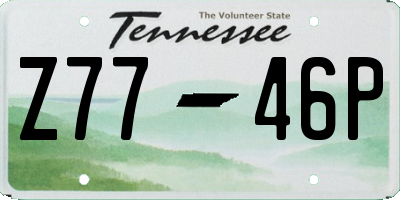 TN license plate Z7746P