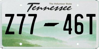 TN license plate Z7746T