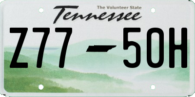 TN license plate Z7750H