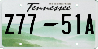 TN license plate Z7751A