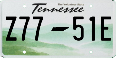 TN license plate Z7751E