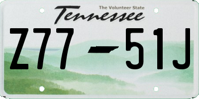TN license plate Z7751J