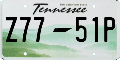 TN license plate Z7751P