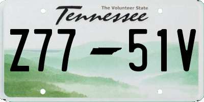 TN license plate Z7751V