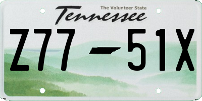 TN license plate Z7751X