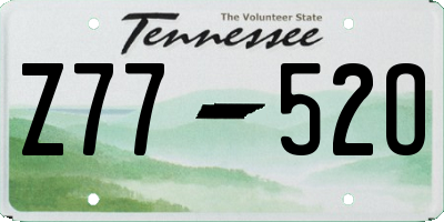 TN license plate Z7752O